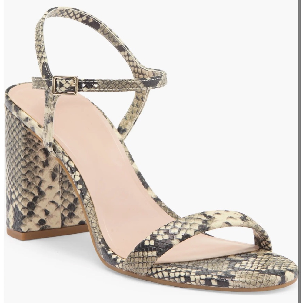 BP Snakeskin Patterned Sandals